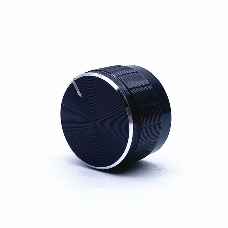 Perilla de Control de volumen de tapa de potenciómetro, perilla de interruptor de rotación de sombrero, diámetro del eje moleteado, 6mm