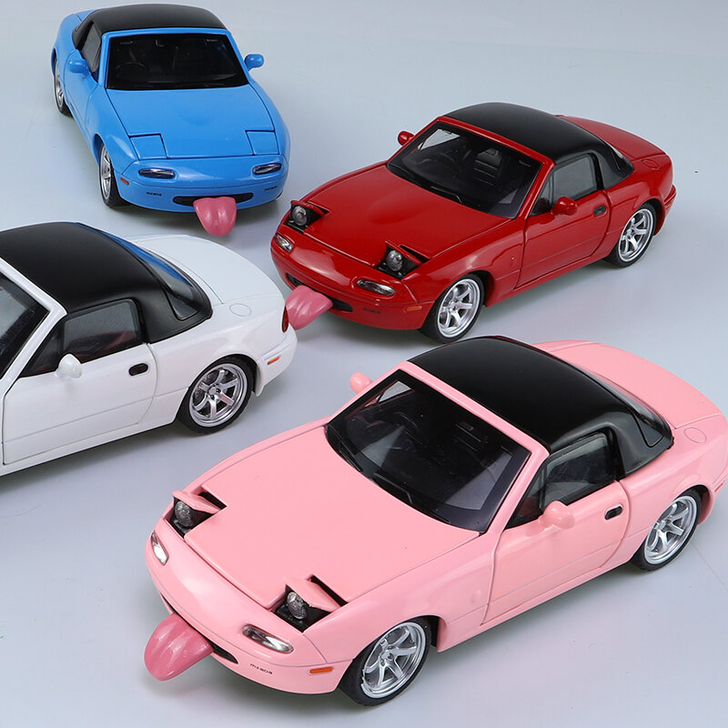 1:32 Mazda MX5 MX-5 Mazda RX7 Alloy Die Cast Toy Car Model Sound and Light Pull Back Children's Toy Collectibles Birthday gift