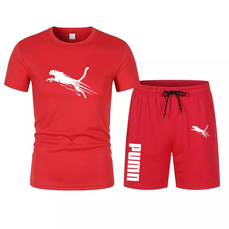 T-shirt à manches courtes et ensembles d'objectifs à cinq points pour hommes, survêtement 2 pièces, jogging décontracté, vêtemen