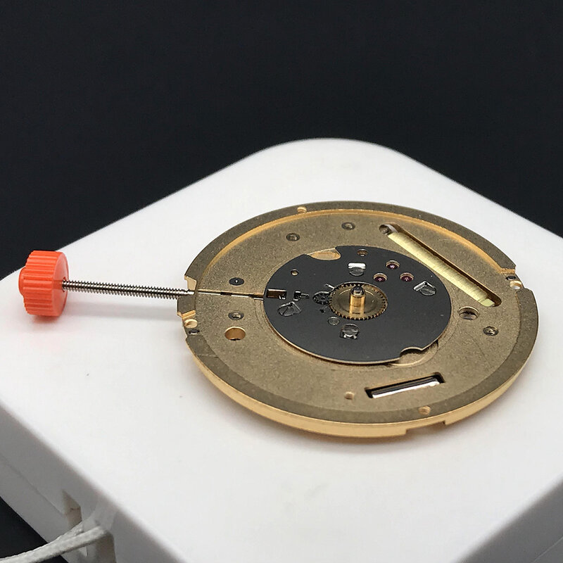 Original SW 5 Jewels 1012 movimiento de reloj de cuarzo Ronda mecanismo dorado piezas de repuesto herramienta reemplazar Movt con batería
