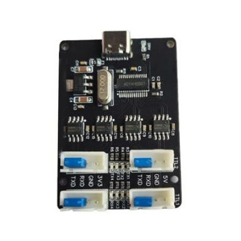 1 Piece USB To TTL Module CH340 HUB TYPE-C Interface 4-Channel Four Independent TTL