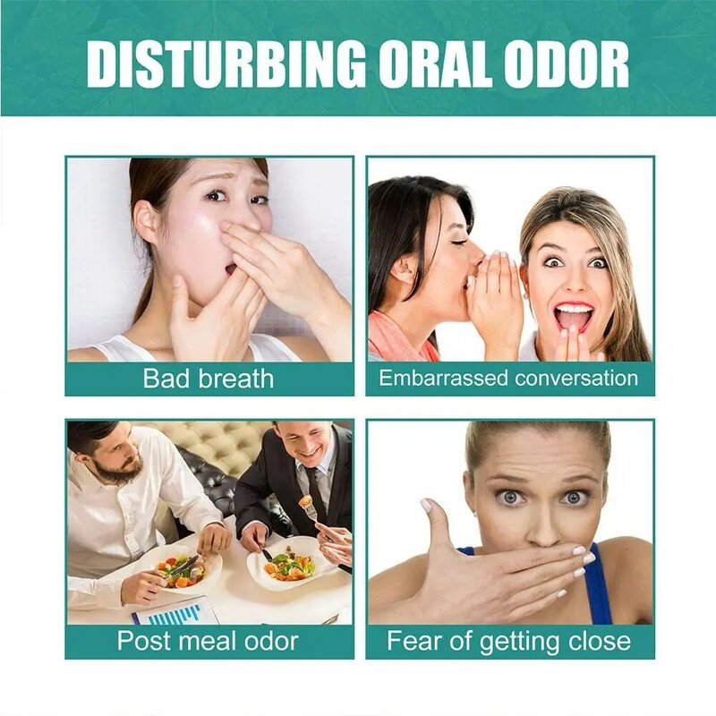 Semprotan mulut 30ml, penyegar mulut tidak enak menghilangkan bau mulut dingin perawatan Rid Mint Drop Of Breath Oral R1D9