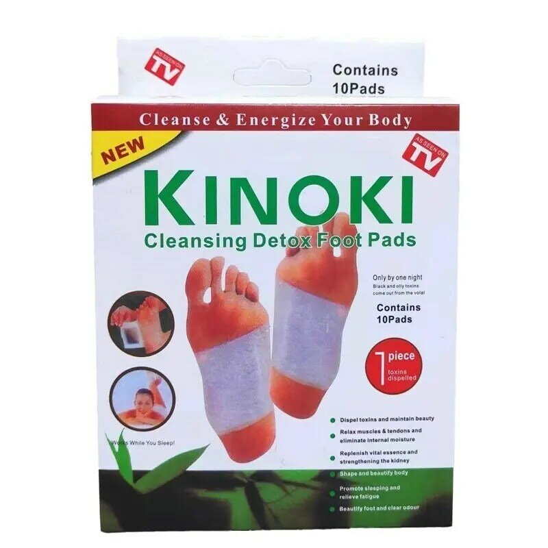 Retail 5 Doos 100Pcs 4Y Cleansing Detox Foot Pads Kinoki Cleanse Energize Your Body(1Lot = 5 doos = 100 Stuks = 50 Stuks Patches + 50 Stuks Adhesive