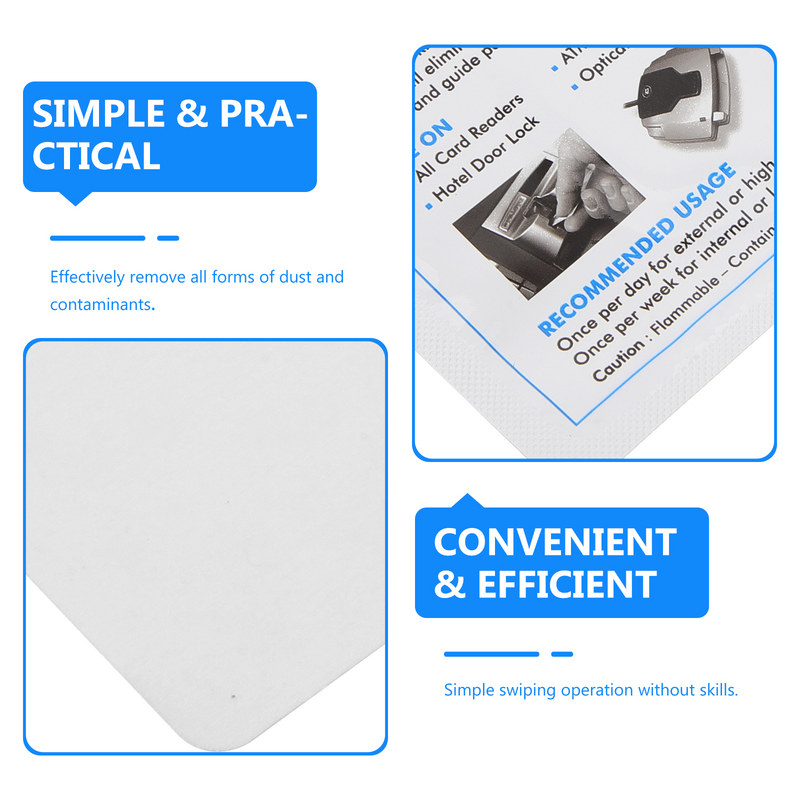 10-częściowa karta czyszcząca White Out Wielokrotnego użytku Terminal Pos Inteligentny czytnik Środek czyszczący Narzędzia Pvc Środki czyszczące