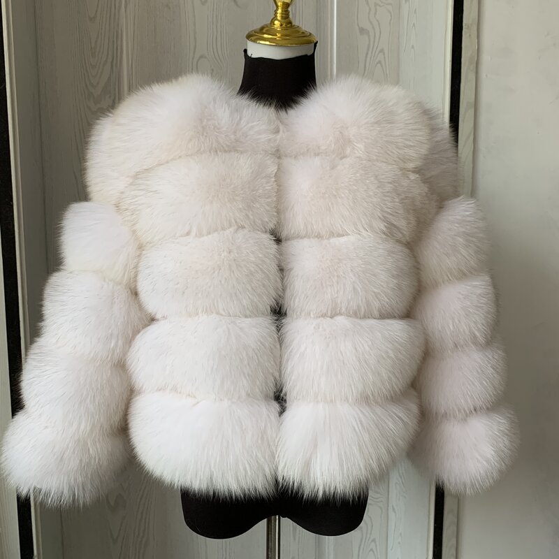 Cappotto di pelliccia di volpe di pelliccia naturale giacca invernale da donna cappotto di pelliccia giacca naturale di pelliccia di volpe naturale di alta qualità vera pelliccia di volpe