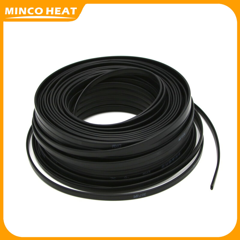 Minco-Cable ignífugo de 20 W/m, protección contra congelación, Flexible, suave, 0,5 ~ 7m