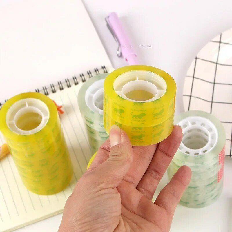 1.2/1.8cm Wide Student Stationery Transparent Tape School Office Supplies Student Error Correction Manual Packaging Sealing Tape