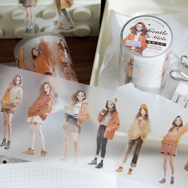8Packs/Lot Meisje Voortzetting Serie Markers Fotoalbum Decoratie Pet Tape