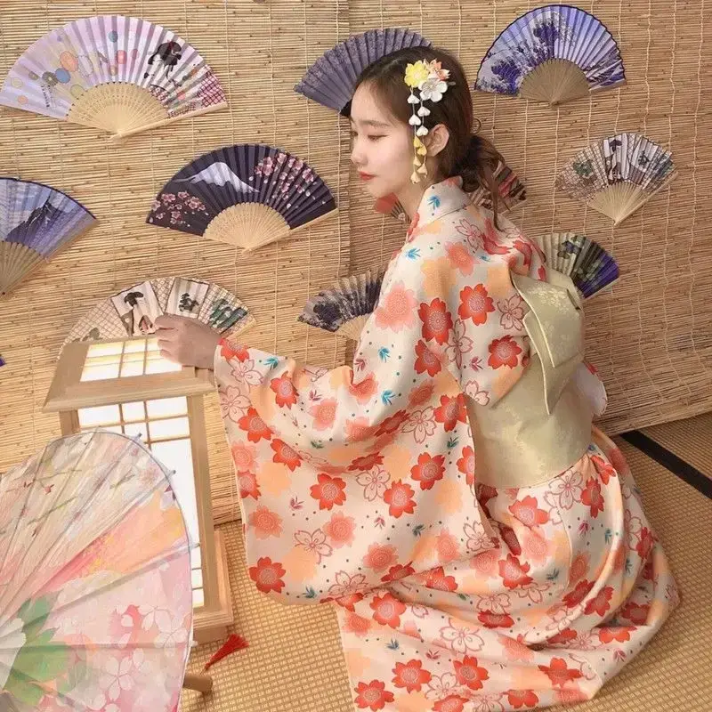 فستان كيمونو على الطراز الياباني للنساء ، ملابس التصوير الفوتوغرافي ، نمط يوكاتا ، روب حمام