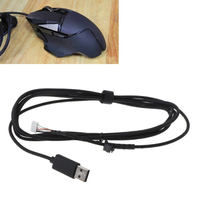 USB นุ่มสายเมาส์สำหรับ Logitech G502 Hero Mouse สายลวด
