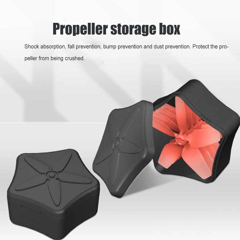 Black Propeller Storage Case Skidproof Protection Box Plastic Lightweight 2925S Organizer Outdoor Parts Fittings