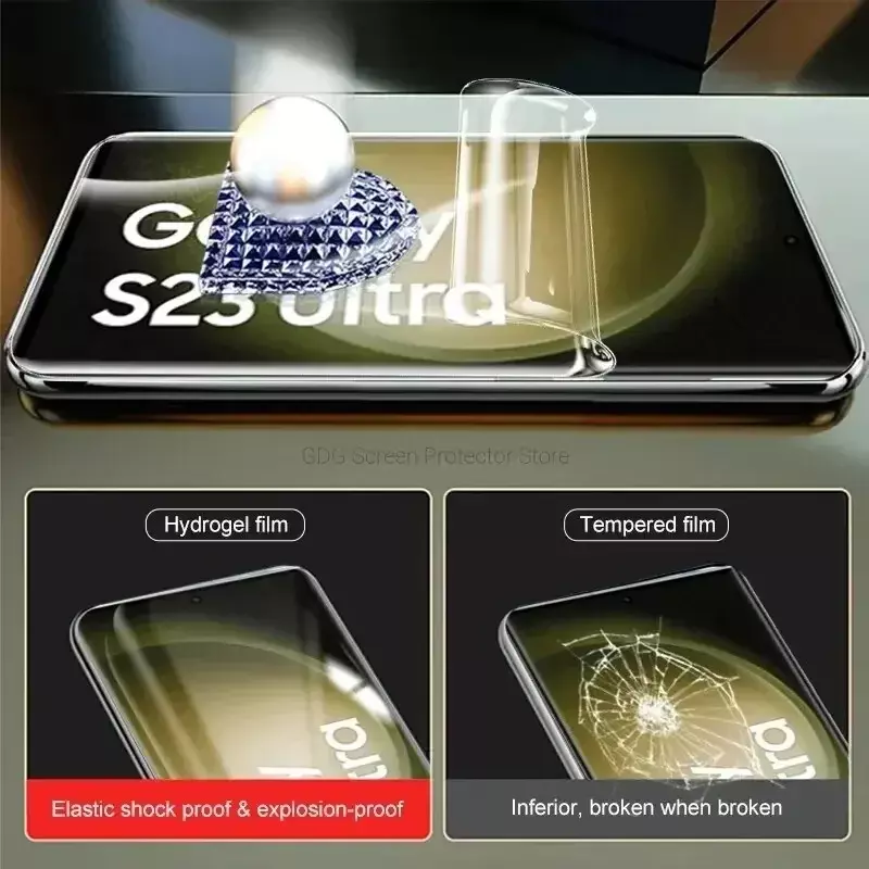 ฟิล์มไฮโดรเจล4ชิ้นสำหรับซัมซุง S23 S22 S24 S21 S20พิเศษ FE S8 S9 S10บวกอุปกรณ์ป้องกันหน้าจอสำหรับ Galaxy Note 20อัลตร้า S10E 10 PLUS