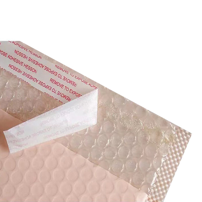 핑크 폴리 버블 메일러 패딩 봉투, 버블 라인 랩 폴리머 메일러 백, 배송 포장 우편물 자체 밀봉, 18x23cm, 50 개