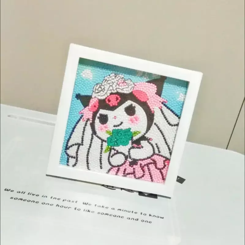 Peinture au diamant Kawaii Sanurgente pour enfants, artisanat pour enfants, Kuromi Hello Kitty, accessoires d'anime, ornements mignons, bricolage