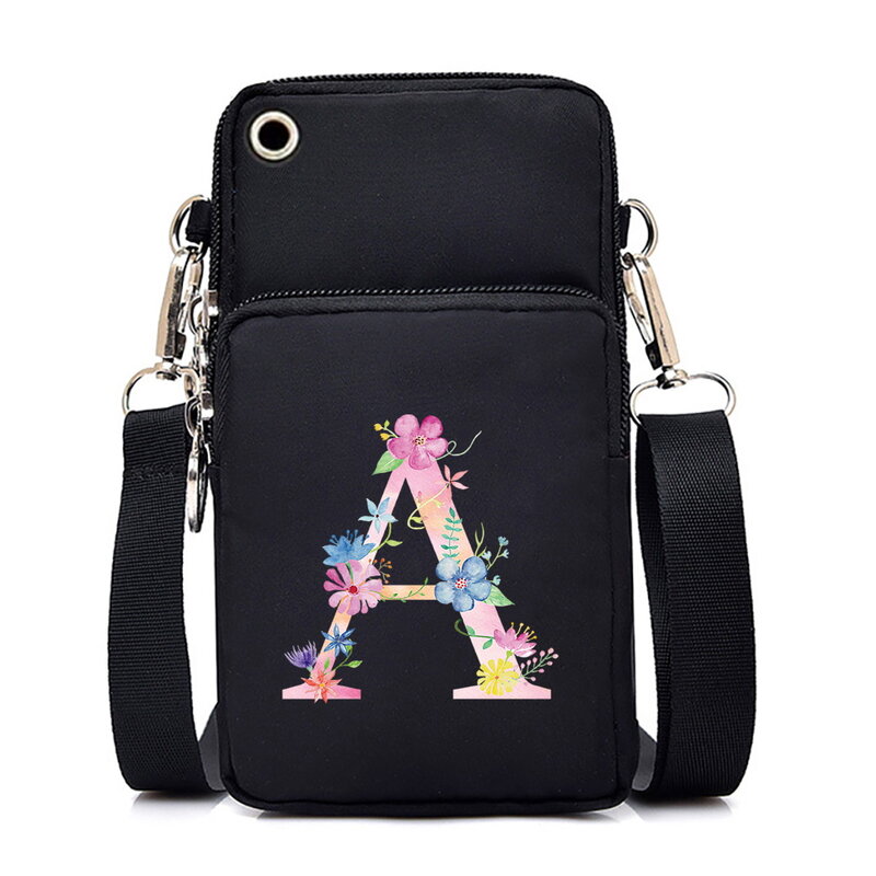 Mini saco de telefone móvel à prova dpink água padrão rosa batom carteira bolsa para iphone 12/13 pro max mini x xr 7 8 mais crossbody saco