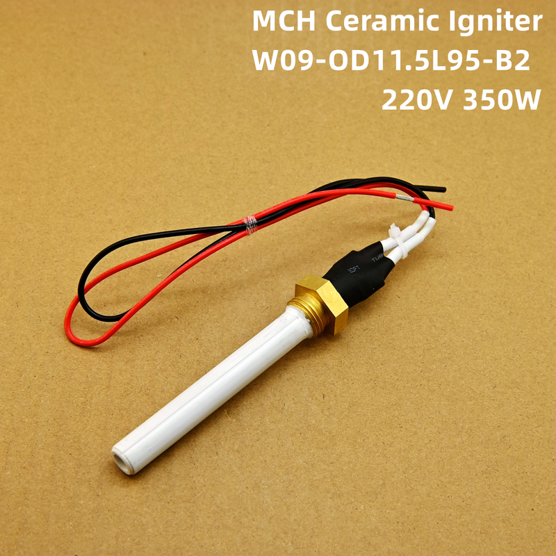 G3/8 copper screw ceramic Igniter 220V350W wood chip particle furnace ignition rod, fast ignition, long service life