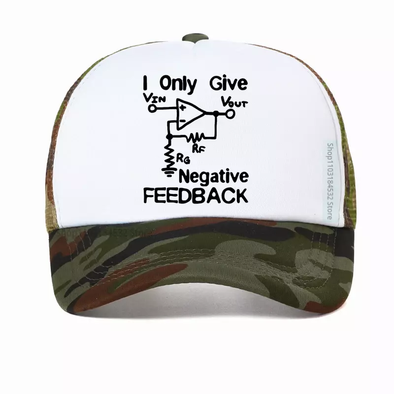 Saya memberikan umpan balik negatif topi lucu insinyur komputer cetak pria topi bisbol insinyur kualitas tinggi katun Golf topi musim panas