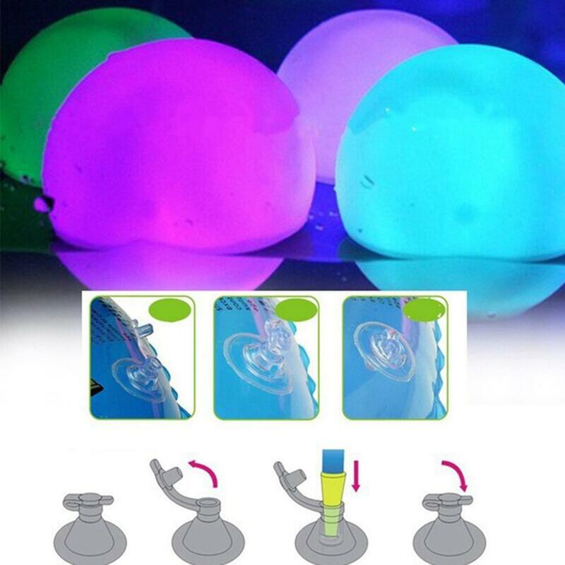 Inflatable Luminous Balloon Pvc Remote Control Led Flashing Beach Ball Children Water Wave Ball Holiday Outdoor Lighting