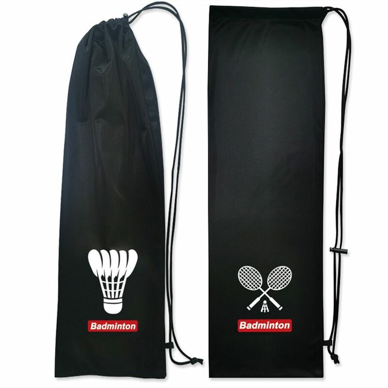Flannel Cover Badminton Racket Bag Large Capacity Drawstring Pocket Tennis Racket Bags 23cmx72cm Soft Cloth