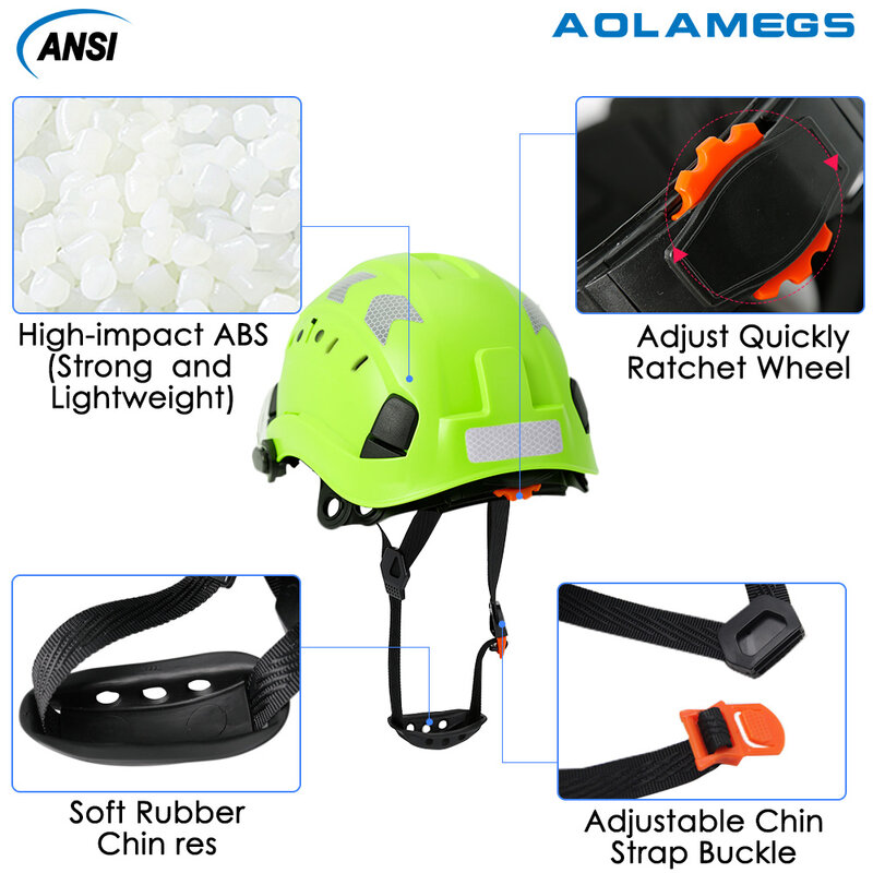 Helm Keselamatan konstruksi CE dengan Visor stiker reflektif kacamata bawaan untuk insinyur ABS topi kerja industri pelindung kepala