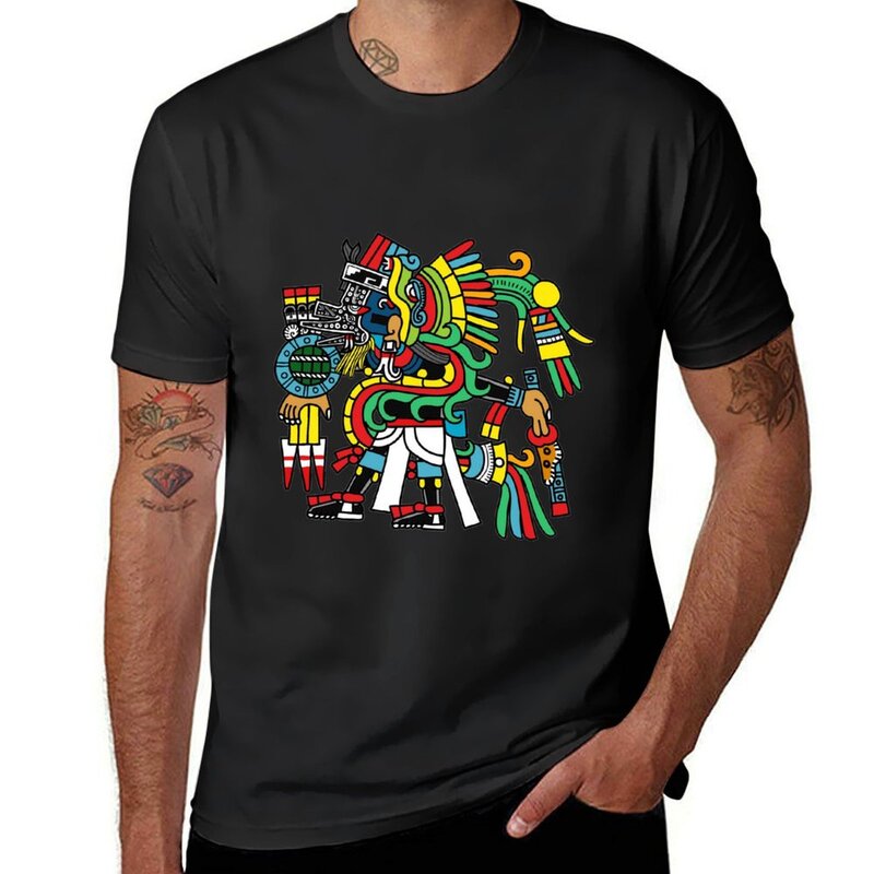 Ehecatl-Camiseta de Quetzalocoatl para hombre, ropa estética, camisetas gráficas vintage, paquete