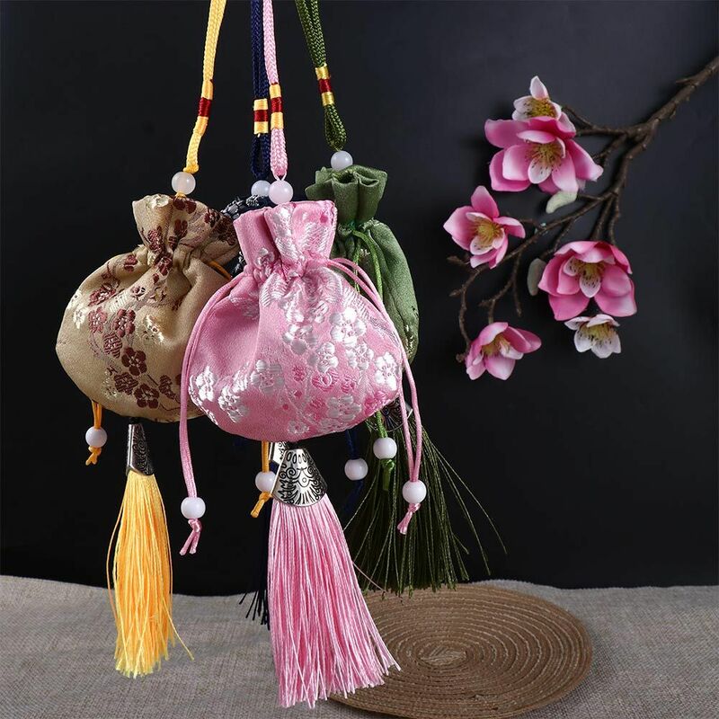 กระเป๋าผ้าโบรเคดสำหรับผู้หญิงกระเป๋าจัดเก็บเครื่องประดับสไตล์จีนสำหรับงานเทศกาลเรือมังกรขนาดเล็ก