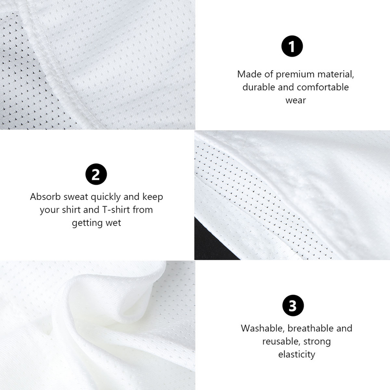 1pc Vest Underarm Sweat Pads Short Breathable Comfortable for Women's Blouse Girls Ladies (Size M White)