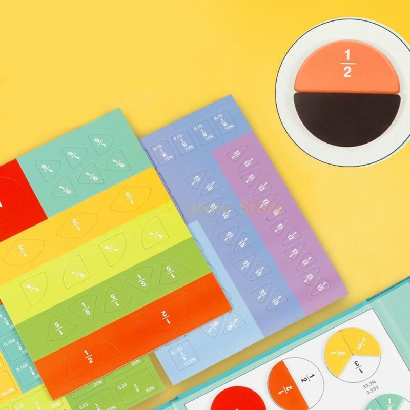 자기 분수 타일 및 분수 원, 분수 조작 유치원 D0UA를 위한 교육 수학 학습 퍼즐 게임