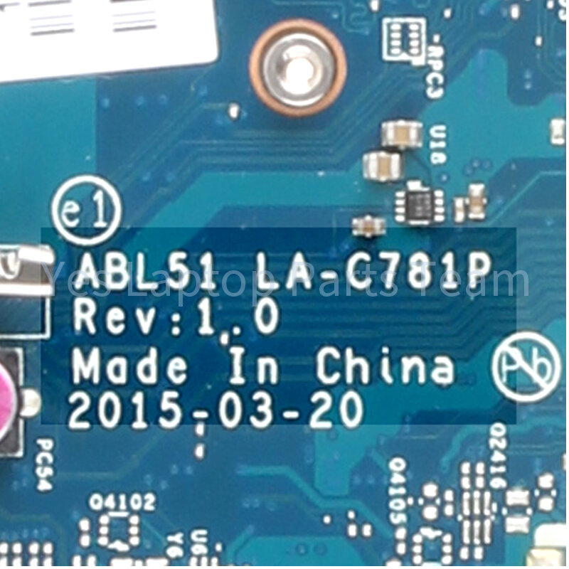 ABL51 LA-C781P For HP Pavilion 15-AF Laptop Mainboard 818059-601 813966-501 EM2500 100％ Tested Notebook Motherboard