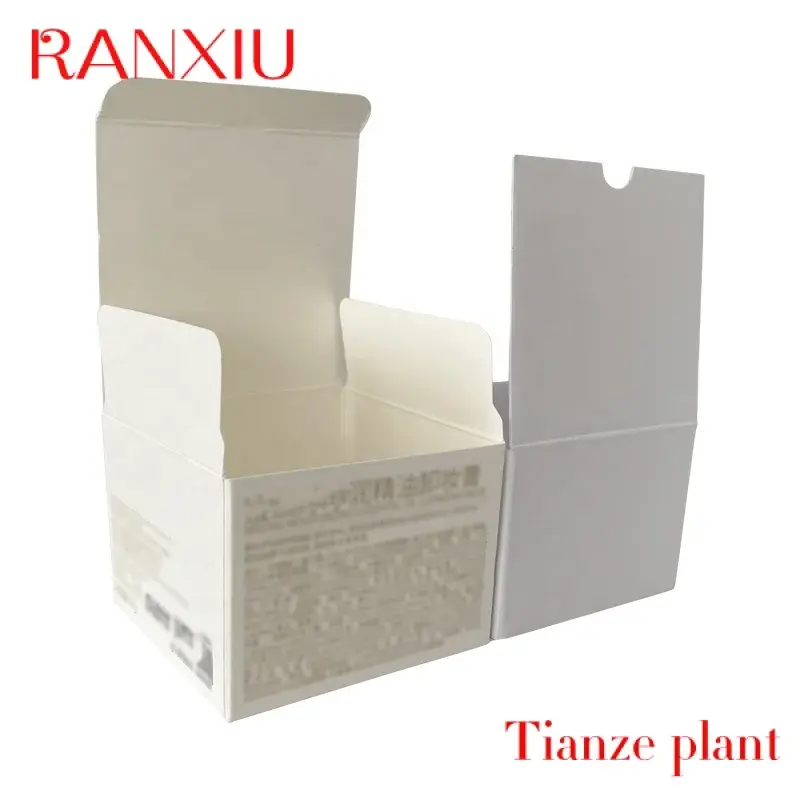 Custom Face /Skin Care Serum Empty Flip Top Paper Box Cosmetic Eye Packing Tuck Top Box with Corrugated Insert Diffuser Box