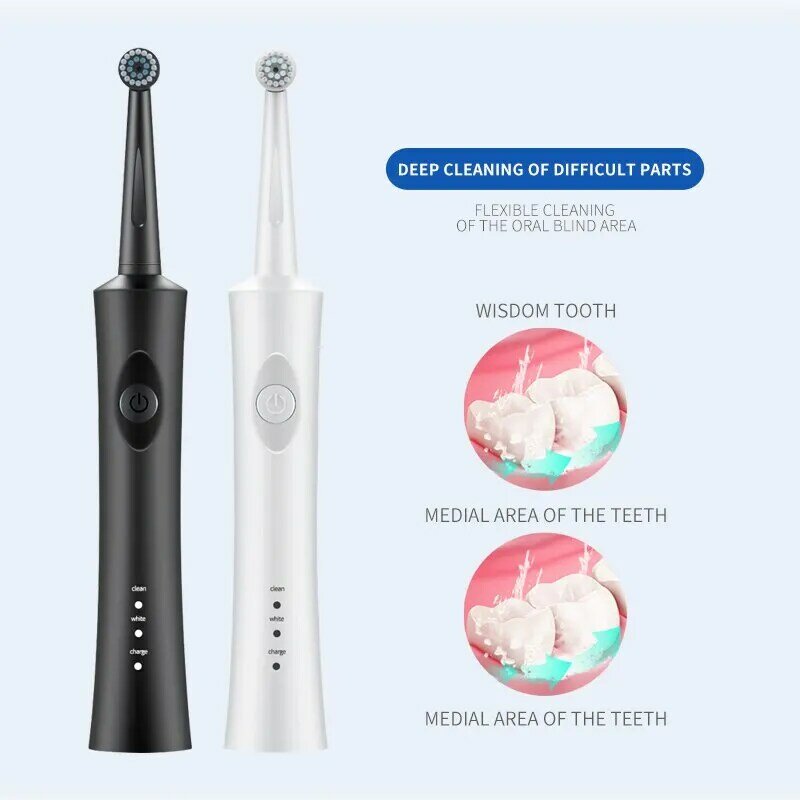 Jianpai sikat gigi elektrik, dewasa kepala bulat 3D, sikat gigi listrik putar akustik, Pembersih Sensitif, pengisian dudukan nirkabel