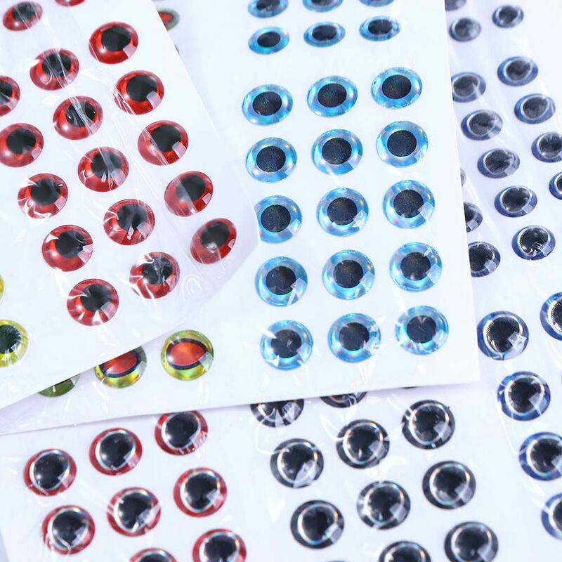 Holographic Simulation Fishing Eyes Sticker 3D 4D 5D DIY Eye 3D Fish Eyes Artificial Fish Eyes Lure Fish Eyes Fishing Lure Eyes