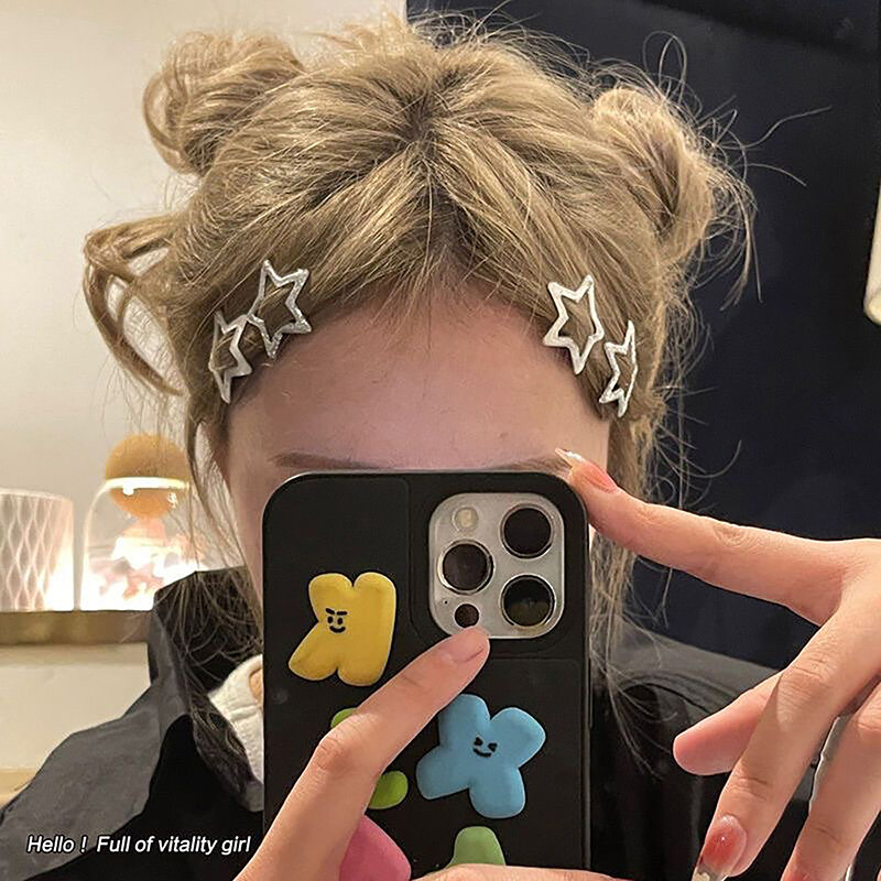 1/3/5/10Pcs Shinny Star Hairpin Sweet Girl Korean Bling Star Bang Hair Clip Cute BB Clip All-Match Hair Accessories Headwear