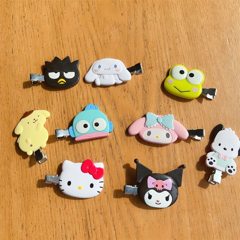 Sanrio Hello Kitty Grampo de Cabelo para Crianças, Minha Melody, Kuromi, Hairpin, Bang Clip, Cinnamoroll Headdress, Jóias Presente para Meninas