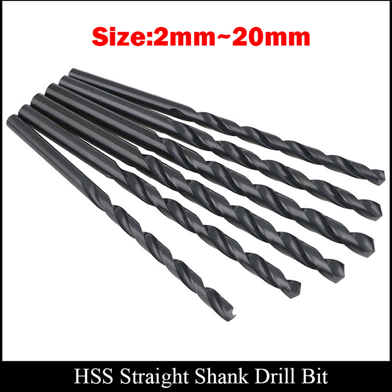 5.6mm 5.7mm 5.8mm 5.9mm 6mm Metal Wood AL Power Tool High Speed Steel HSS Black Finished Spiral Straight Shank Twist Drill Bit
