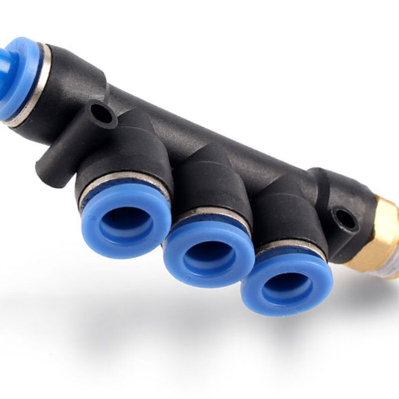 기관 퀵 커넥터, PKB 나사, 5 방향, 4, 6, 8, 10mm 퀵 플러그, 공기 및 물 튜브, 공압 커넥터, 푸시 인 핏, 1/2/3 포인트