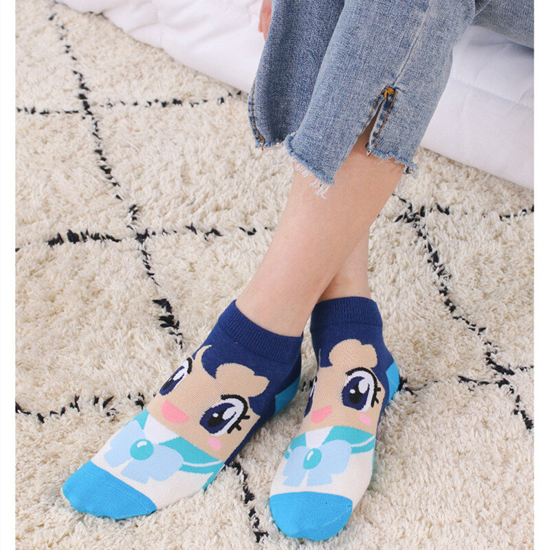5 Pairs High Quality Funny Lovely Women Socks Novel Original Design New Products Cute Kawaii Playful Cat Sailor Moon Breathable