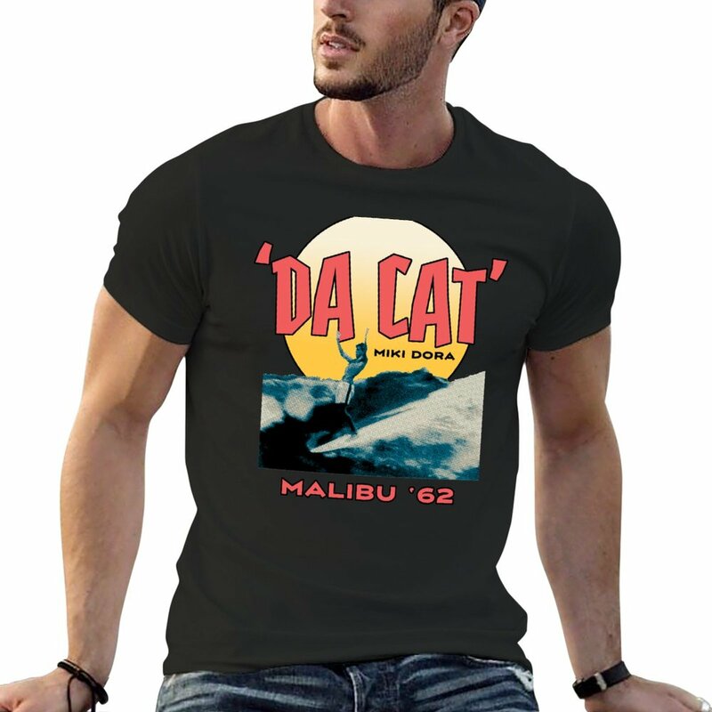 Da Cat' Miki Dora T-Shirt pria, pakaian lengan pendek kaus grafis hip hop