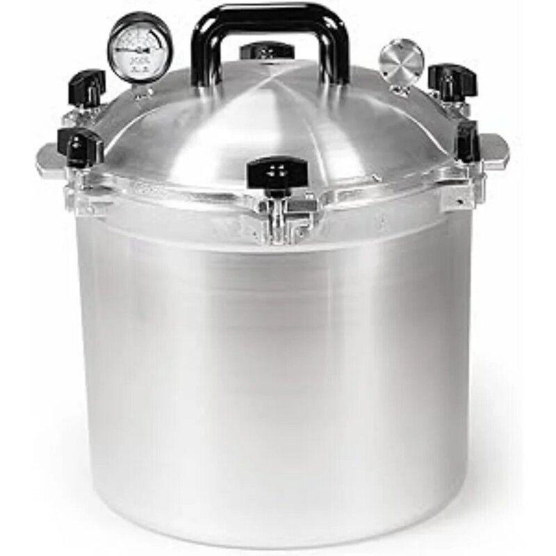 New-21.5qt Pressure Cooker/Canner (The 921) - Exclusive Metal-to-Metal Sealing System -Suitable for Gas,Electric