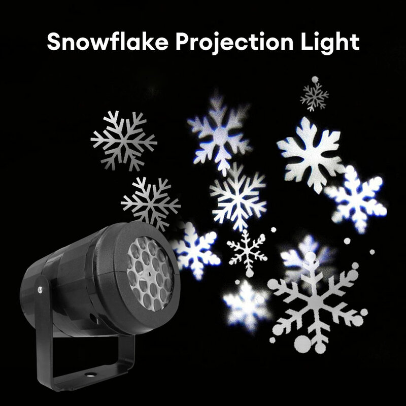 Proyektor LED kepingan salju, daya USB lampu Peri Natal berputar lampu proyeksi kepingan salju dinamis dekorasi pesta pernikahan Natal