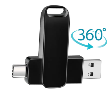 USB-флеш-накопитель 2 в 1, 64/128/256/512 ГБ