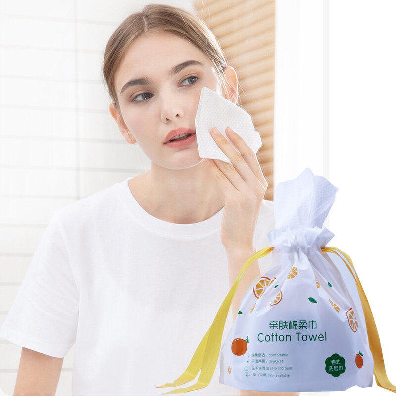 Disposable Face Towel, 45 Count Biodegradable Facial Tissue, Unscented Baby Dry Wipes Make Up Removing Wipes  (1 Pack)