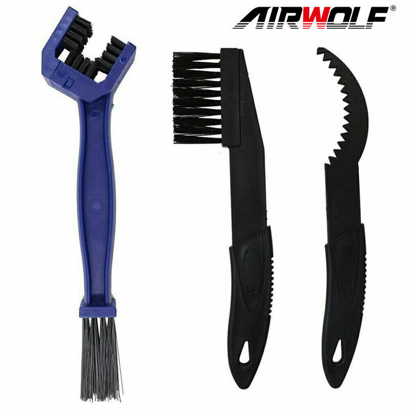 Airwolf-Limpiador de cadena de bicicleta, herramienta de lavado de bicicleta, cepillos de limpieza, 3 piezas