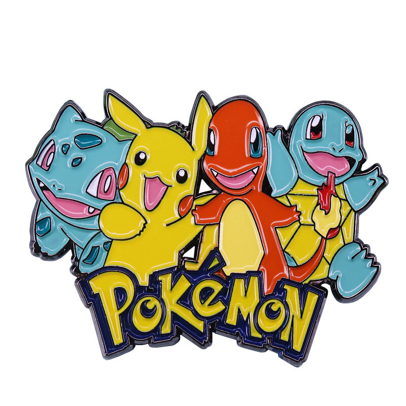 Alfileres de esmalte de Pokémon Pikachu, broche de dibujos animados de Metal, espíritu Kawaii, mochila, sombrero, bolso, cuello, insignias de solapa, juegos de Anime