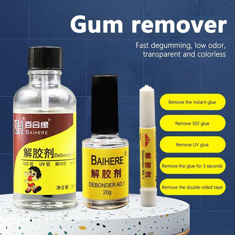 UV Gel Nail Glue Remover Removedor de Força Profissional, Nail Glue Debonder, Removedor Adesivo Rápido para Pontas de Unhas, 50ml