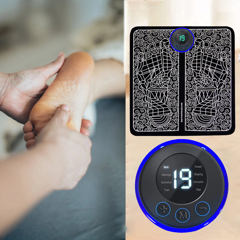 EMS Foot Massager Massagem Eletrônica Pen Neck Toner Body Massager Trainer Estimulação Muscular Elétrica Body Back Massager