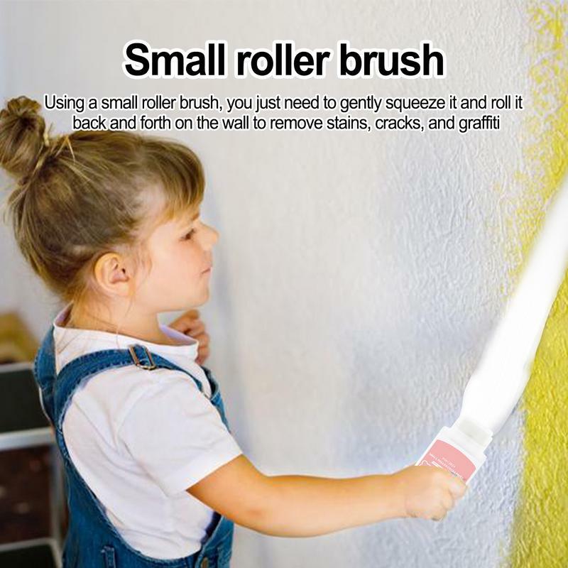 Roller Wall Patching Brush 2-in-1 Wall Repair Tool Rolling Brush Quick Drying Waterproof Small Roller Brushes Safe Latex Paint