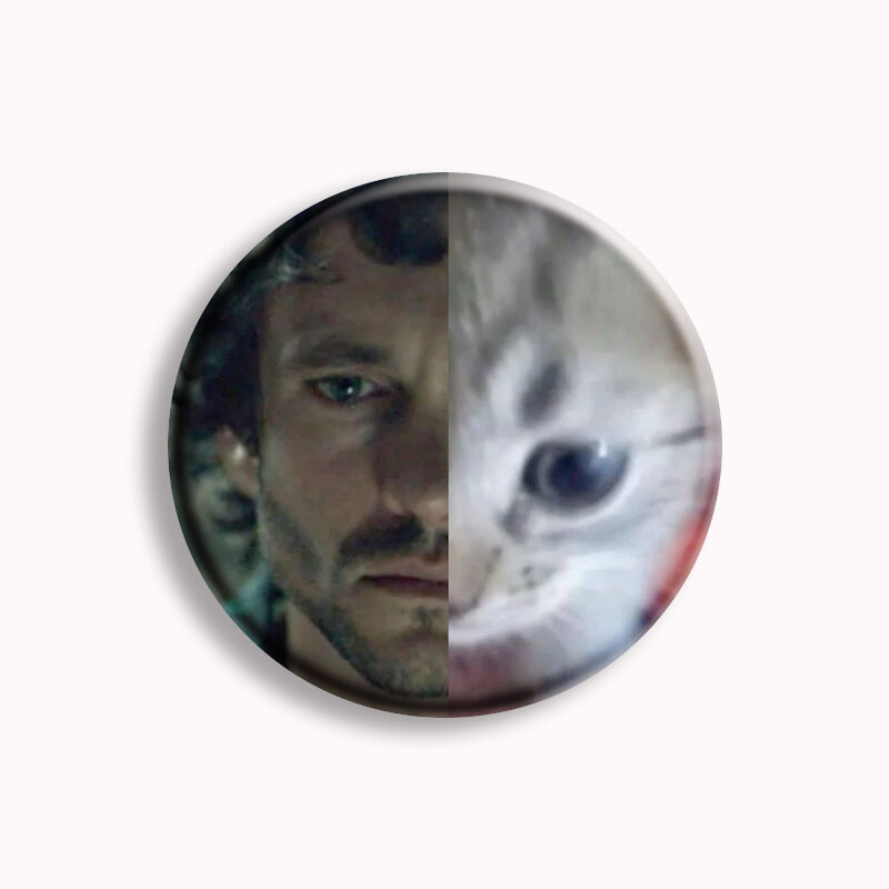 Pink Bow Will Graham Clock I Am Insane Funny Meme Button Pin Metal Badge Hannibal Brooch Bag Accessories Decor Fans Collect Gift