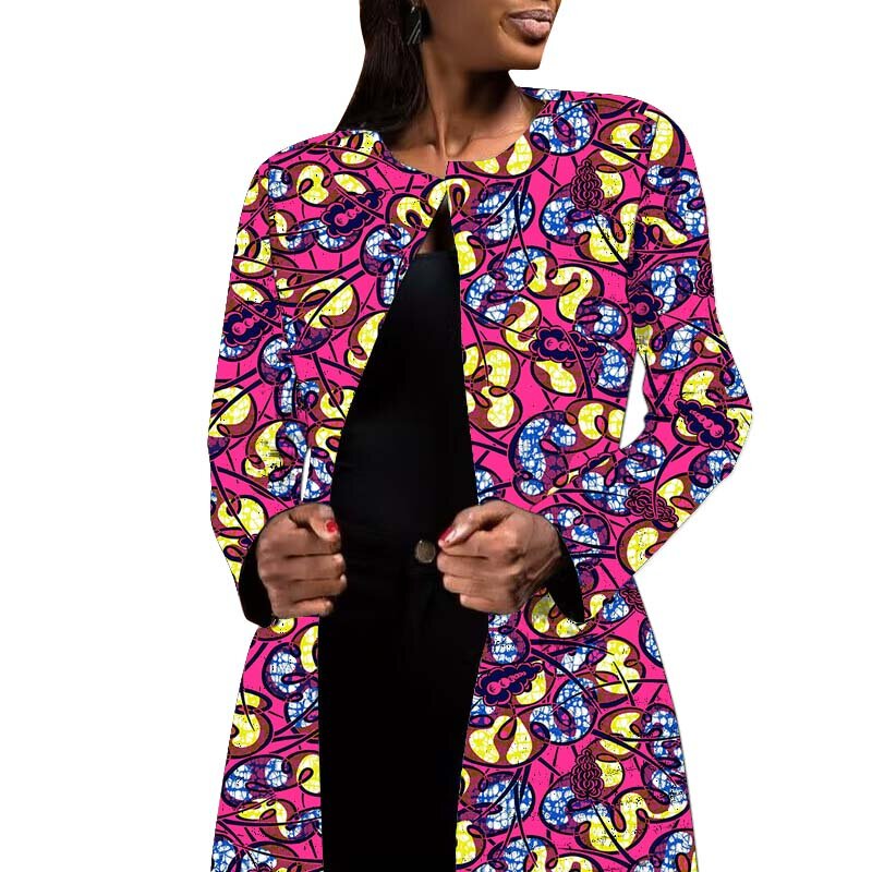 New Arrivals Blazer das Mulheres Jaqueta Casual Ankara Moda Orignal Design Africano Imprimir Cardigan Casacos Curtos Outerwear