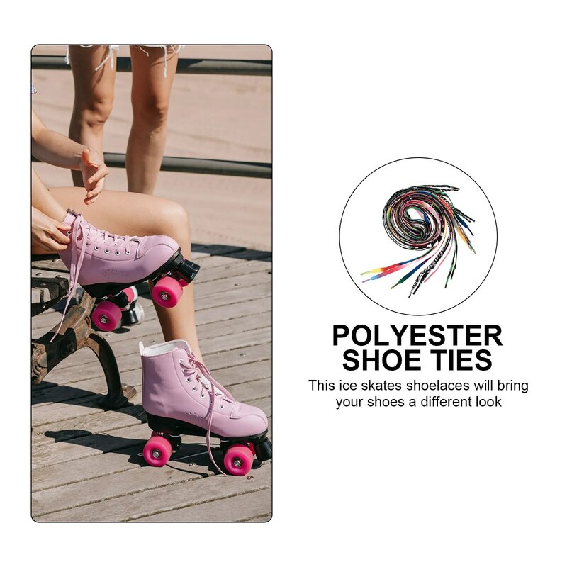 8 pairs Shoe Laces Skates Roller White Shoe Laces Skates Outdoor Ski Shoe Shoe Laces For